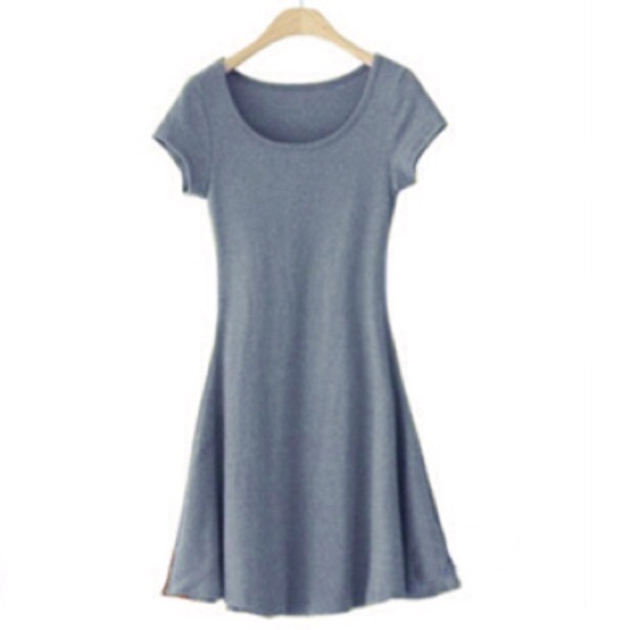 Blue t-shirt dress