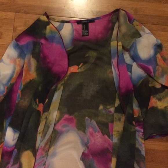 Floral shawl or kimono