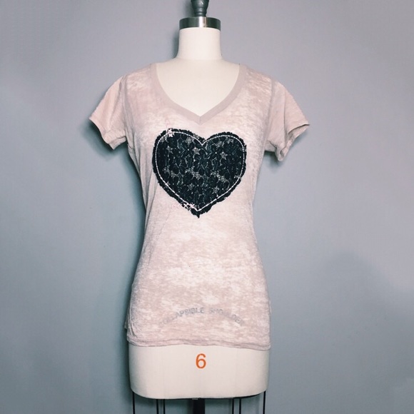 Organic Materials Gray V-Neck Top Made in the USA
