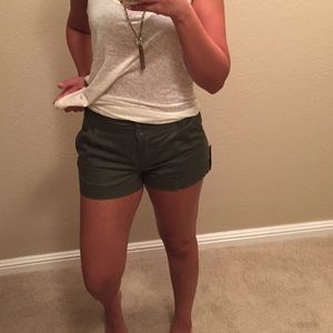 Forever 21 cuffed army green shorts