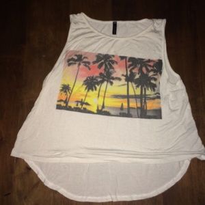 Sunset Beach Landscape Tank Top