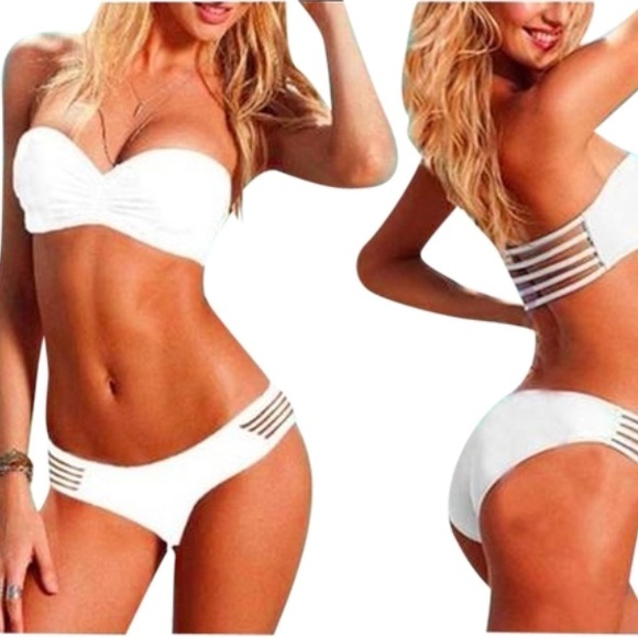 White Strapless Sexy Bikini in Small 💠Danielle💠 - Picture 1 of 4