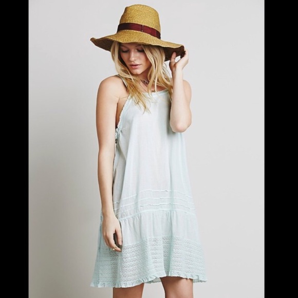 Free People Mint Green Flowy Slip