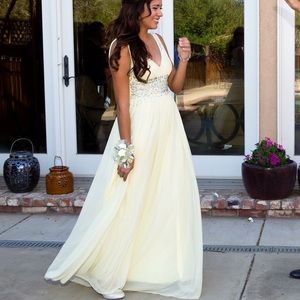 Light Yellow Prom Dress