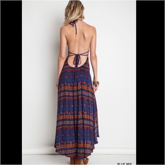 Umgee multi print backless maxi. S/M/L - Picture 3 of 4