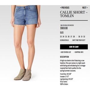Paige Denim Shorts-SOLD