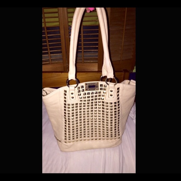 MMS studded faux leather purse