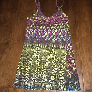 Fun Pattern Tank Top Two Necklines