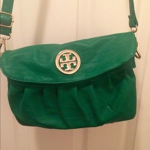Tory burch green cross body bag