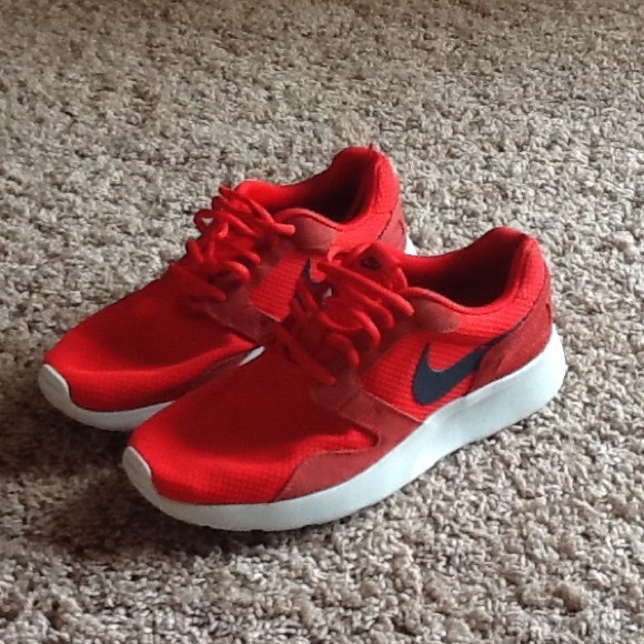 Red nike shoes