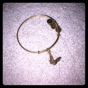 Alex and Ani (+) Energy gold butterfly bracelet