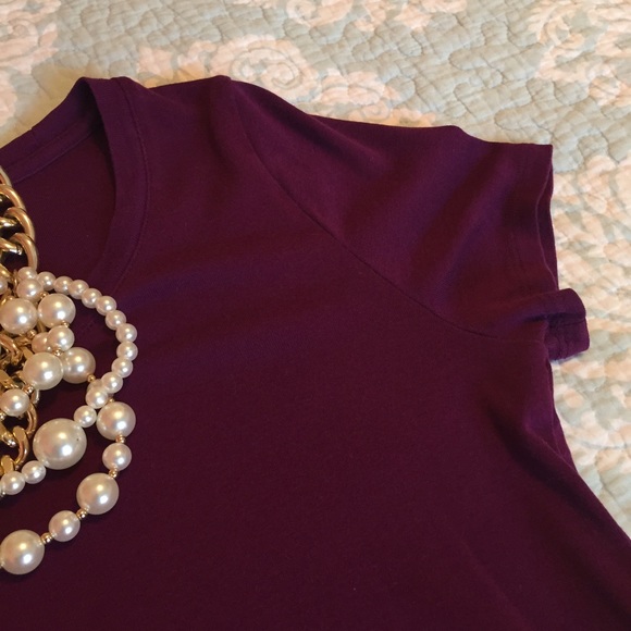 Deep Purple Merona Scoop Neck Shirt - Picture 3 of 4