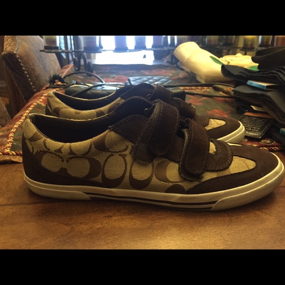 Coach tennis shoes sneakers brown_2