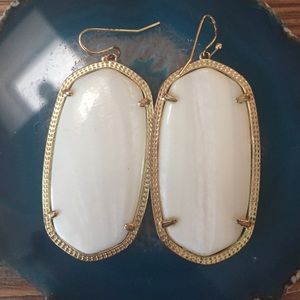Large white Kendra Scott earrings