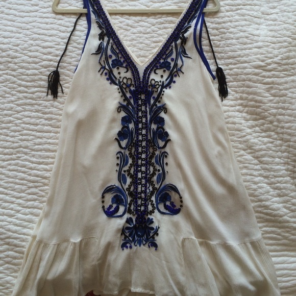 Free People Crazy for Love beaded dress size xs.