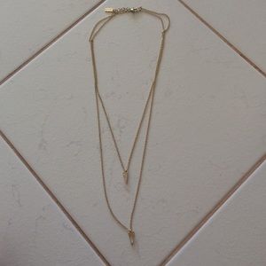 crystal double necklace