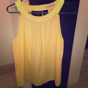 Bright yellow silk top!