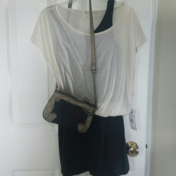 Black and cream dress