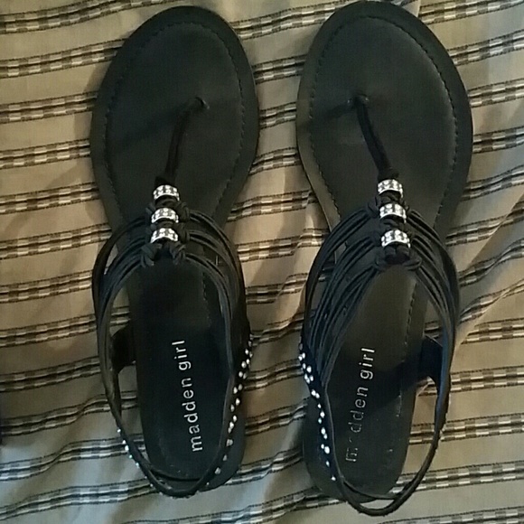 Super cute black jeweled sandles