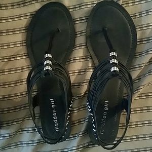Super cute black jeweled sandles