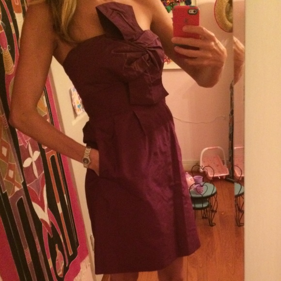 Plum silk J Crew dress