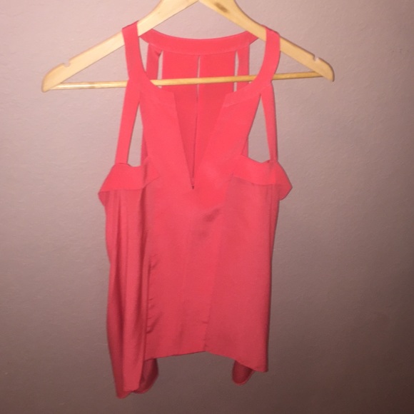 BCBG Coral Silk Top NWOT