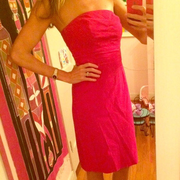 Pink strapless dress