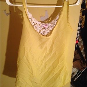 Lace Back yellow top
