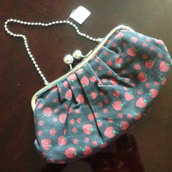 Super Cute Strawberry Clutch Bag!! Brand New!!