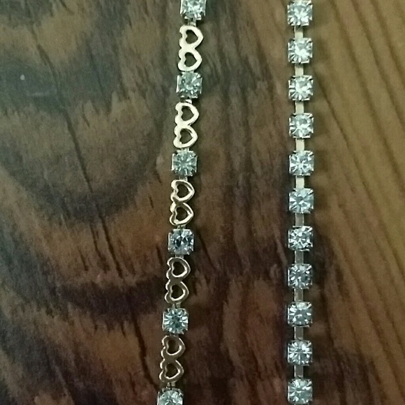 2 zircon tennis style bracelets