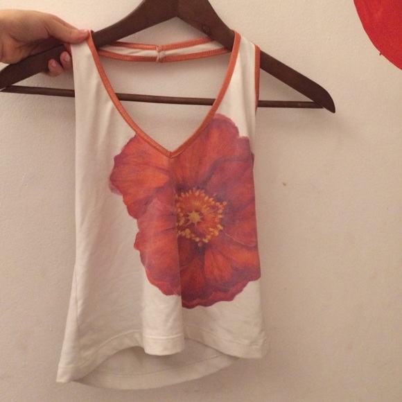 90's flower halter crop top
