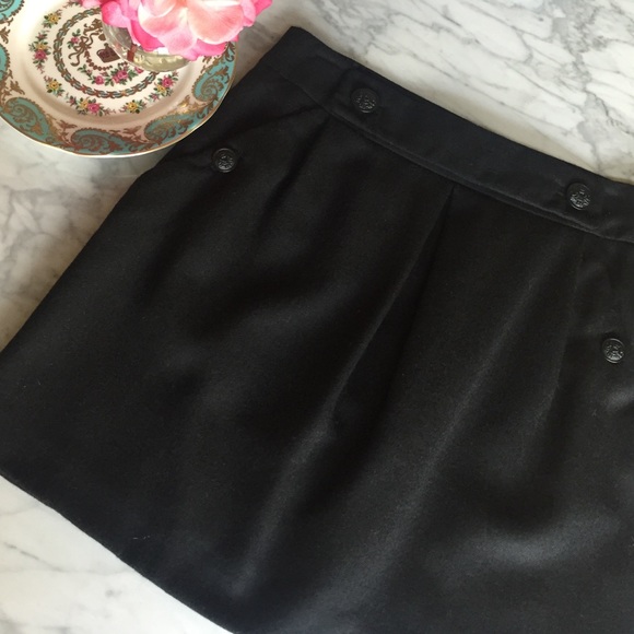 Black wool skirt