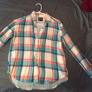 American Eagle Boyfriend Fit Plaid Shirt