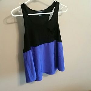 Black and purple tank top