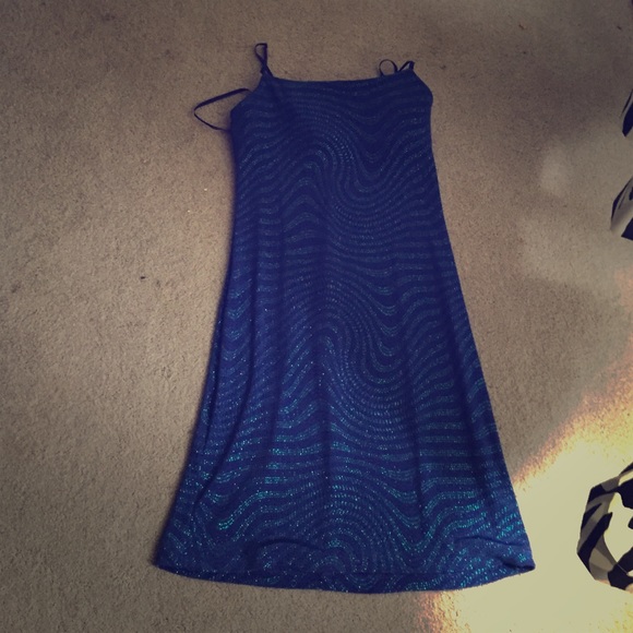 Shimmering blue dress