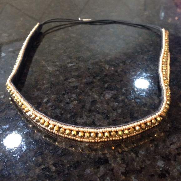 Pink pewter Georgia gold headband