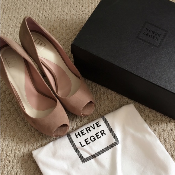 Herve Leger Suede Pumps