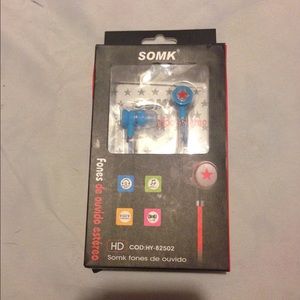 Blue earphones