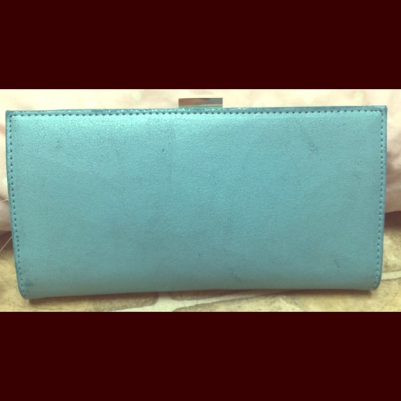Distressed blue wallet