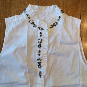 J Crew Sleeveless Button Shirt