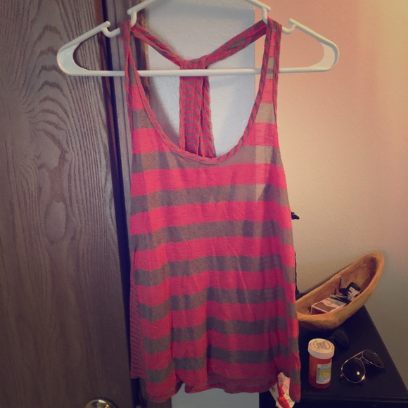 Striped racerback tank