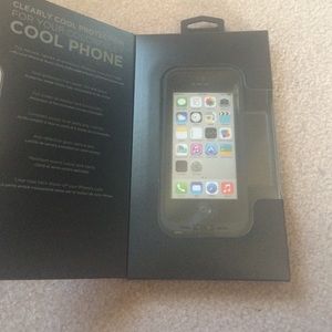 Black iPhone 5c life proof case.