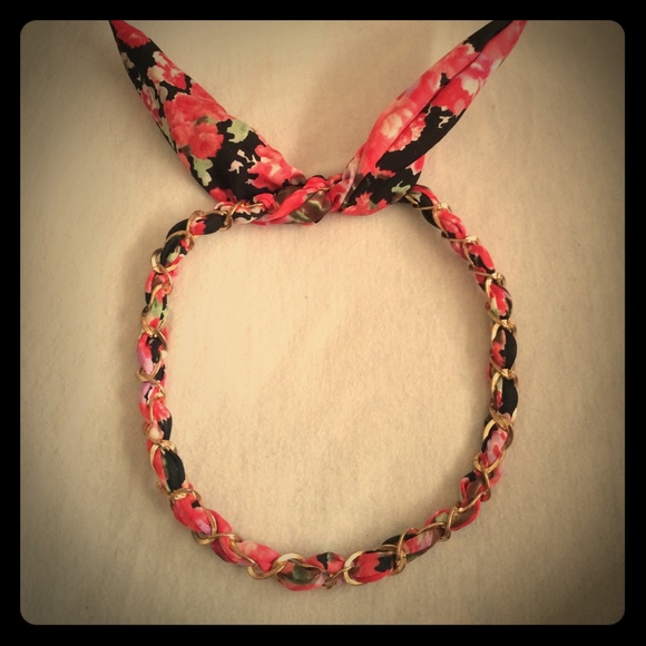 Fashion chic rabbit ear gold chain headband