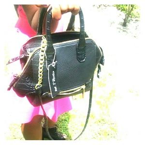 Olivia Joy Leather Crossbody Satchel Bag