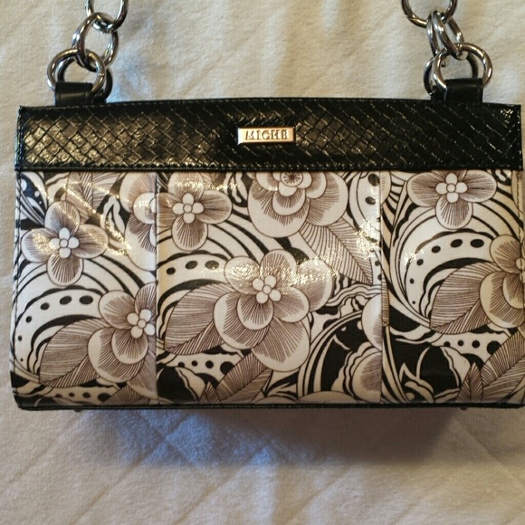 Miche black and floral print shell and inner purse