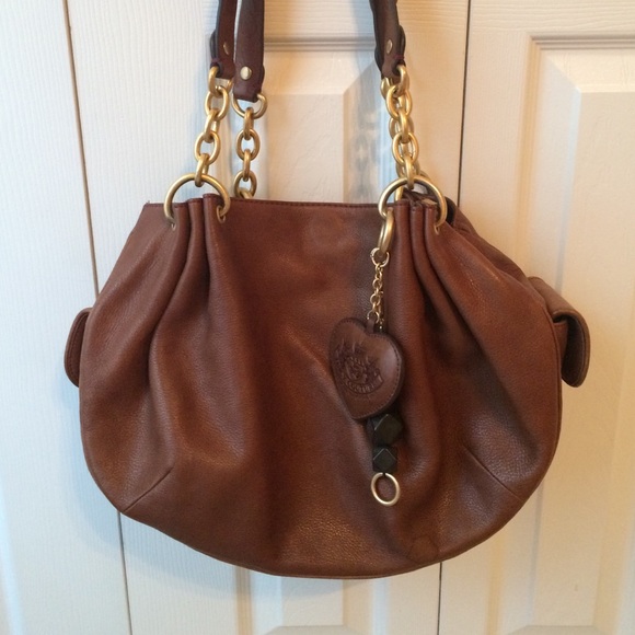 Brown leather Juicy bag