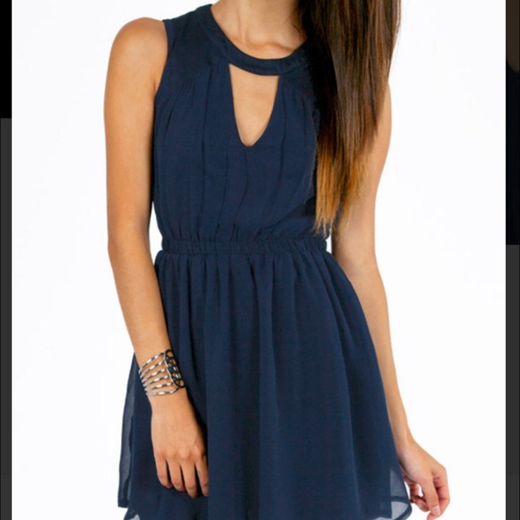 Tobi blue skater dress