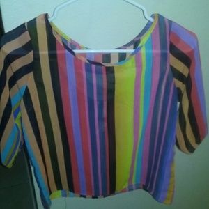 Sheer Multi Color Blouse Small & Med Available