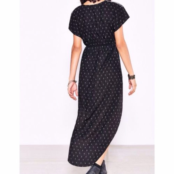 Ecote black motif high low dress - Picture 2 of 3