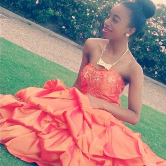Orange sweet 16 dress - Picture 1 of 1